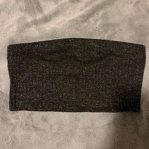 Black sparkly tube top